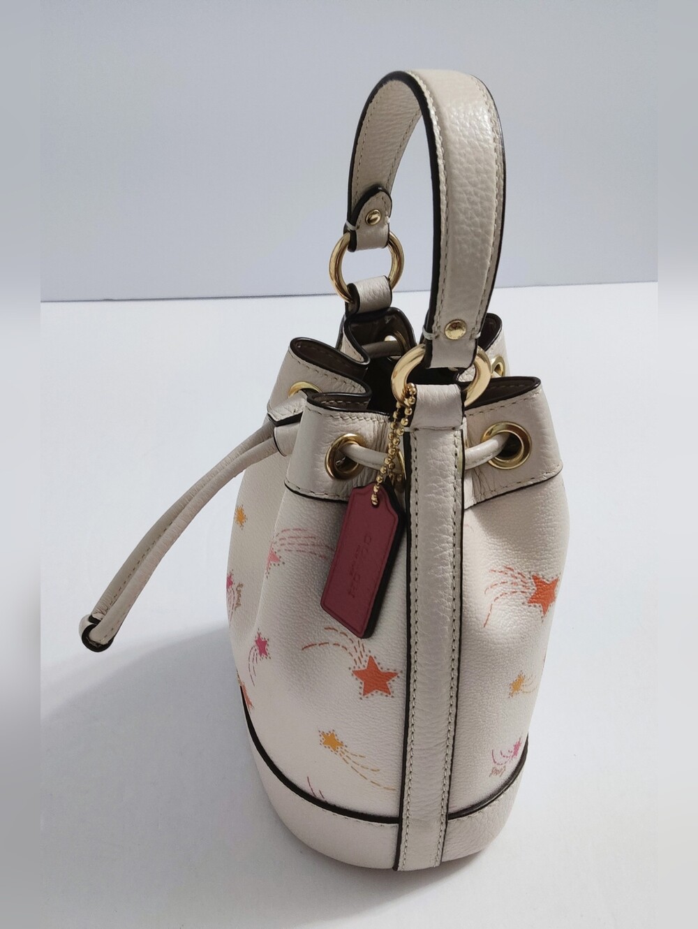 Coach Dempsey Drawstring Bucket Mini Leather Bag. Excellent Condition. - Picture 4 of 11